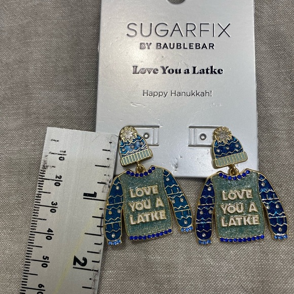 SUGARFIX by BaubleBar, 2 Pairs Drop Earrings, Spice and love you a Latke - Picture 4 of 8